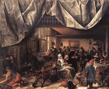 ヤン・ステーン Painting - 人間の生涯 オランダの風俗画家ヤン・ステーン